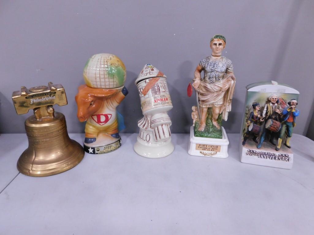 Decanter Lot incl Tom Sims Apollo, Julius Caesar, America's 200th Anniversary, (1 of 10)
