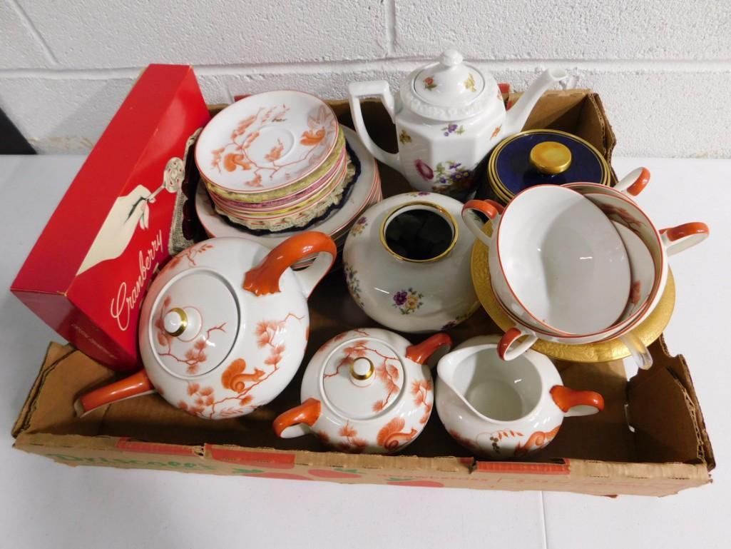 Lot of China, Dishes, Cranberry Server, etc. (1 of 10)