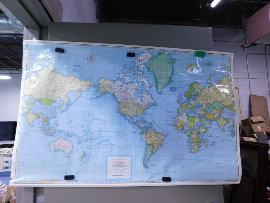 Large World Map Rand McNally Cosmopolitan Series (1 of 14)