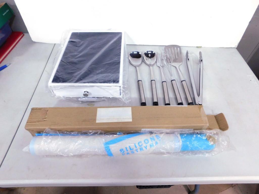 Kitchen Lot incl Utensils, Nifty Solutions Mixer Stand Drawer, Silicone Pastry Mat (1 of 5)