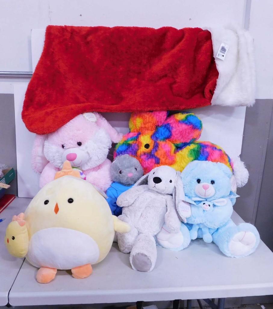 Lot of Plush Animals incl Easter Bunnies, Chick, etc (1 of 7)