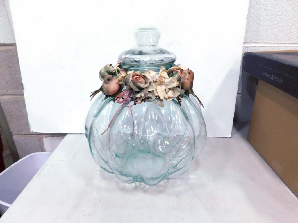 Large Bubble Glass Candy or Cookie Jar: Large Bubble Glass Candy or Cookie Jar