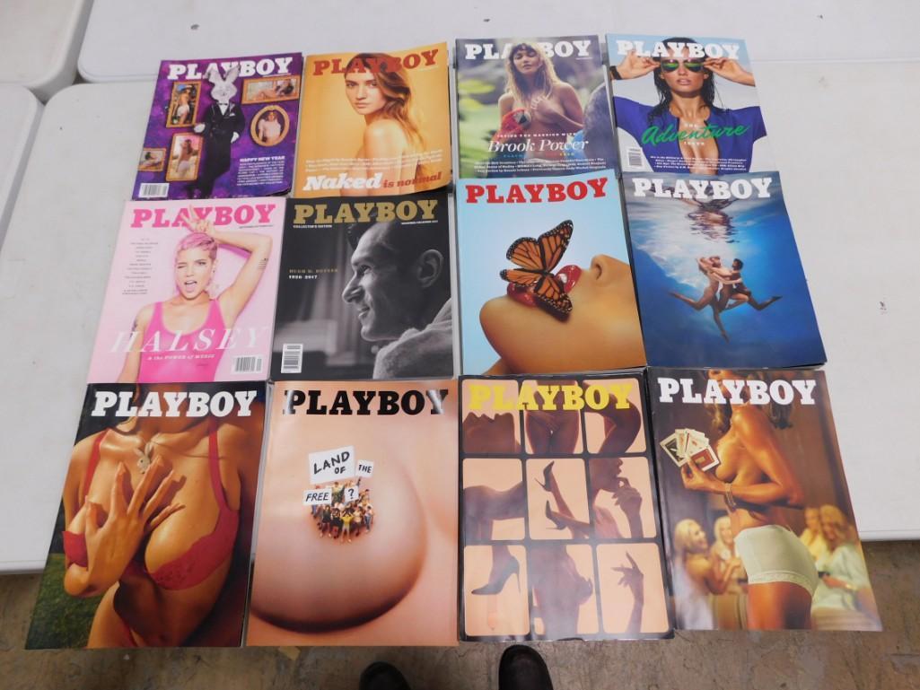 Playboy magazines including 2017 complete year and others (1 of 4)
