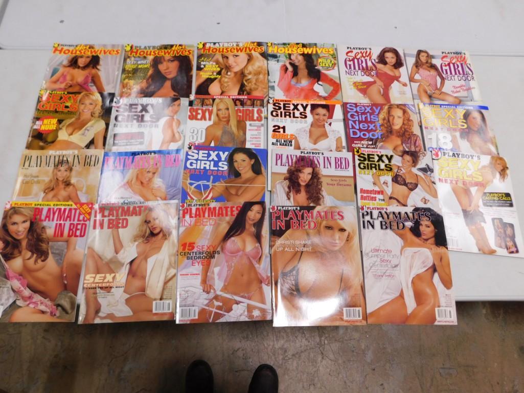 Lot of Playboy Magazines including Hot Housewives, Sexy Girls Next Door: Lot of Playboy Magazines including Hot Housewives, Sexy Girls Next Door, Playmates in Bed, etc.