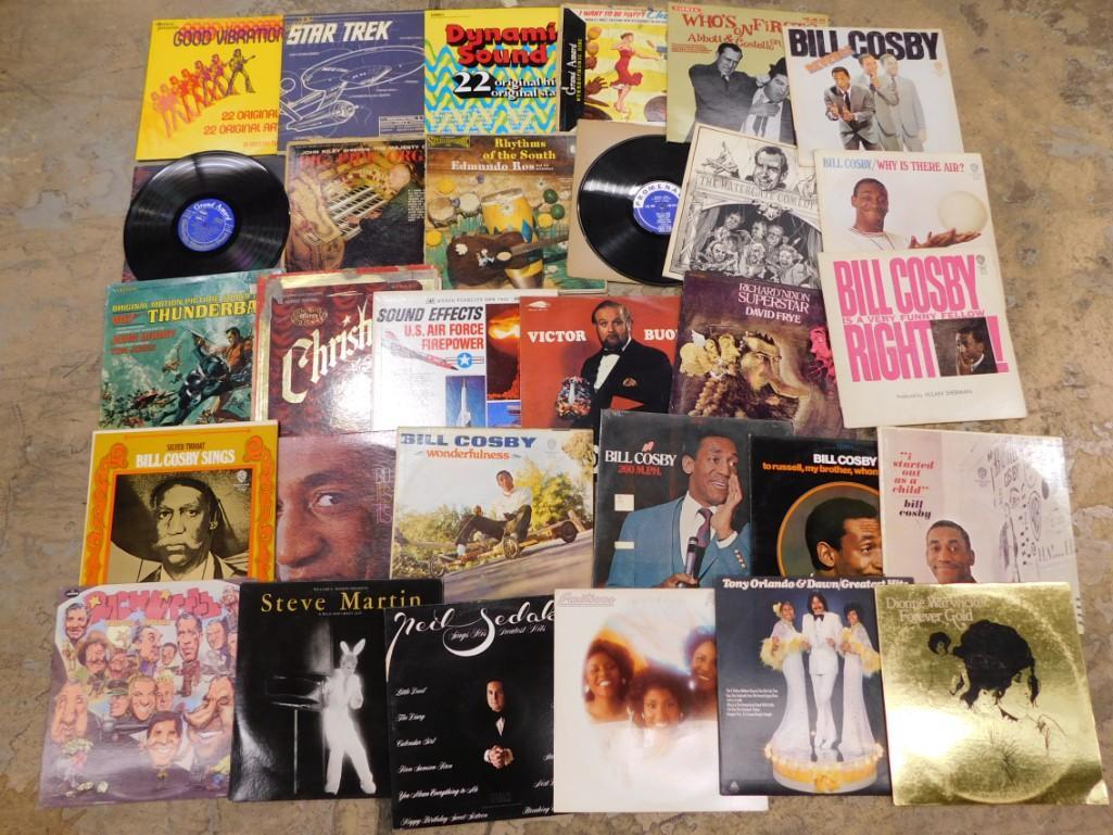Vinyl LP Records incl Star Trek, David Frye, Neil Sedaka, Steve Martin, Abbott & Costello, (1 of 5)