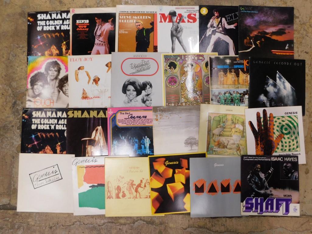 Lot of Vinyl LP Records incl Genesis, Shanana, Elvis Presley, The Supremes, Isaac Hayes, etc (1 of 3)
