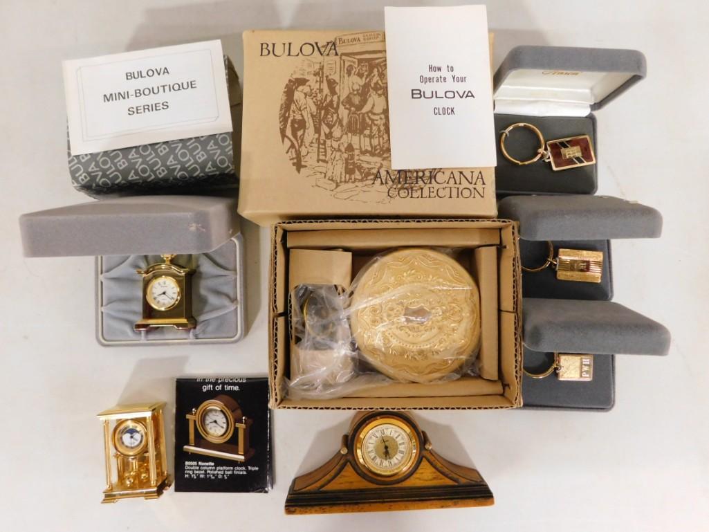 Miniature and Small Clocks incl Bulova Mini Boutique Series, Americana Collection, etc (1 of 11)