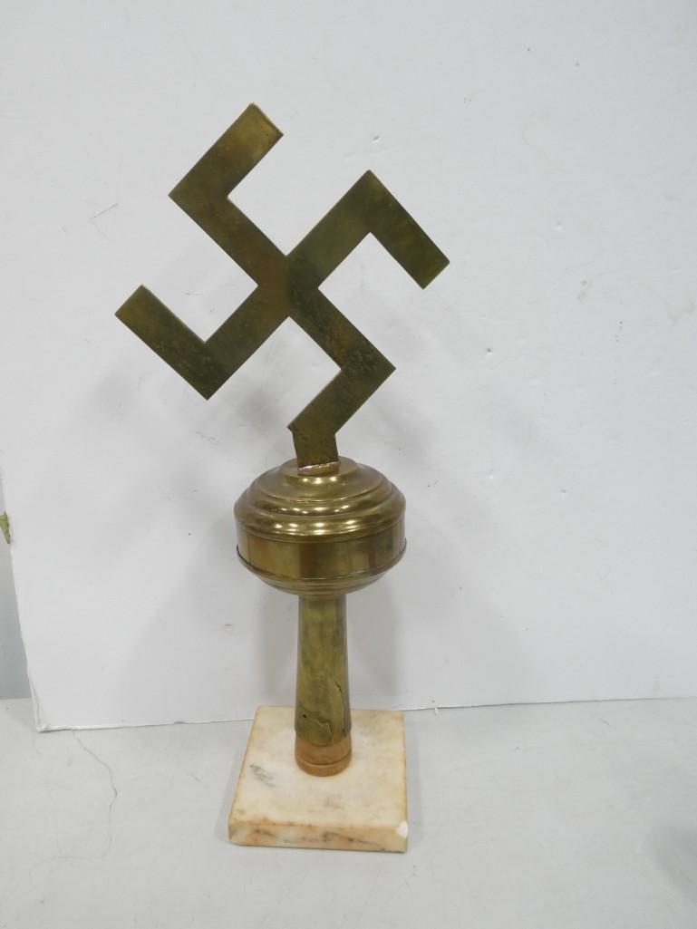 Early 1930's NSDAP Brass Flagpole topper (1 of 6)