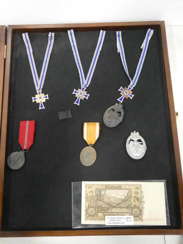Display with WWII German Medals, etc. (1 of 13)