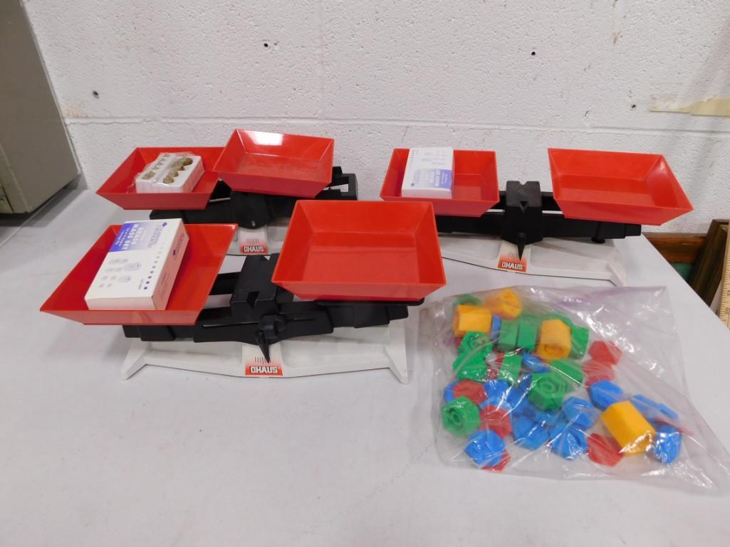 3 Ohaus Balance Scales with Weights (1 of 5)