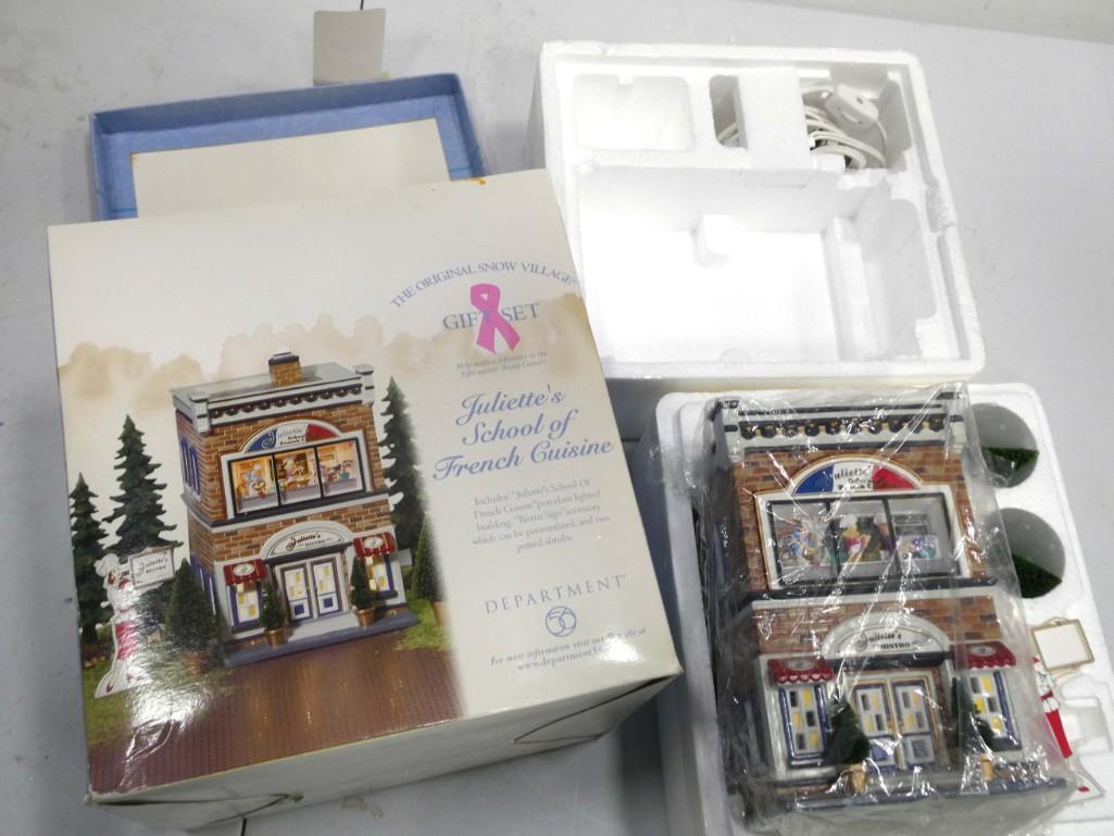 Dept 56 Juliette's School of French Cuisine Gift Set The Original Snow Village: Department 56 Juliette's School of French Cuisine Gift Set The Original Snow Village