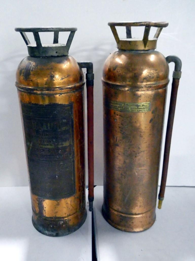 Pair of Vintage Copper Fire Extinguishers (1 of 6)