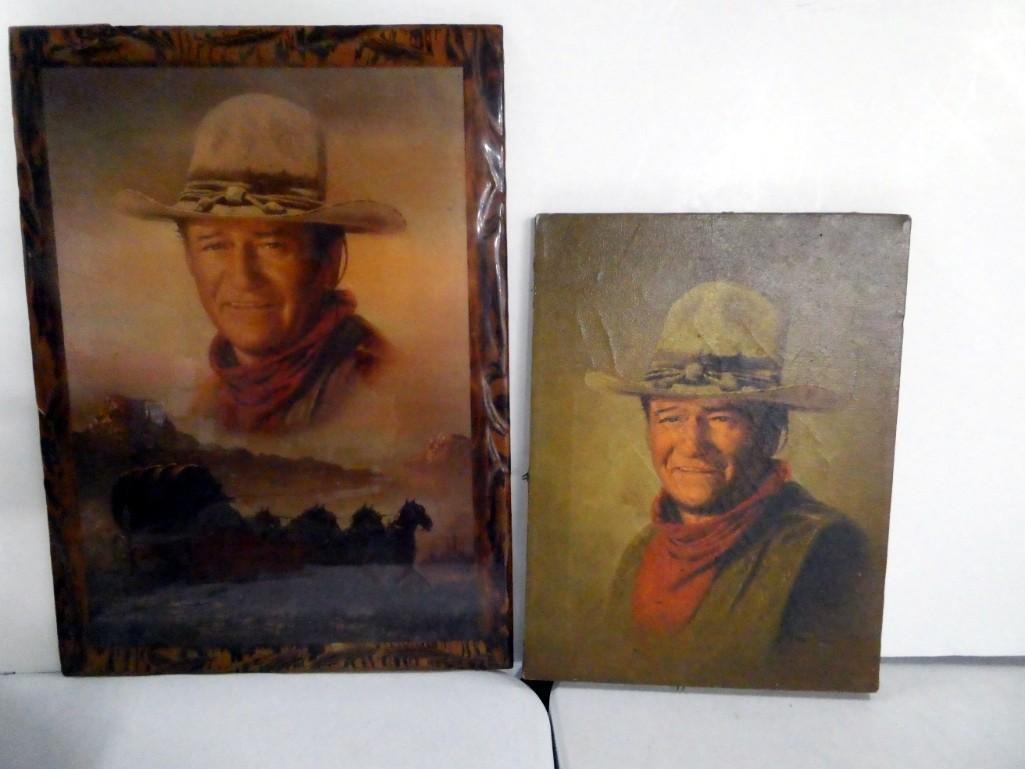Pair of John Wayne Paintings (1 of 7)