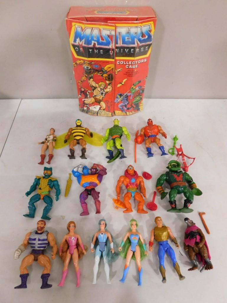 14 Vtg 1980s HeMan Masters of the Universe, Princess of Power, TMNT Action Figures in MOTU Case Lot (1 of 10)