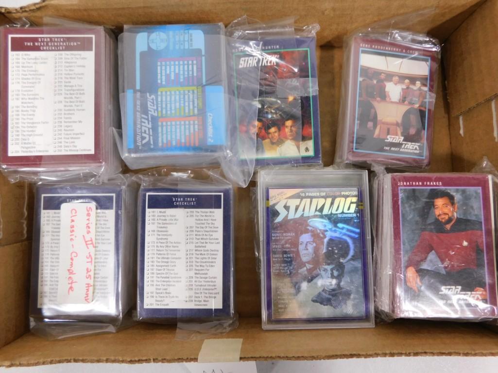 Star Trek Collector Cards incl Topps with 1 Stick Bubble Gum, Starlog, (1 of 5)
