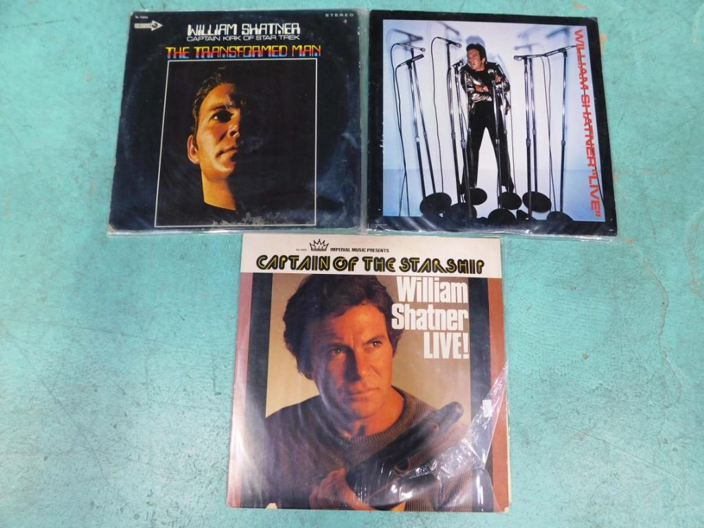 William Shatner Star Trek Vinyl LP Records Lot of 3: William Shatner Star Trek Vinyl LP Records Lot of 3 including The Transformed Man, Captain of the Star Ship, William Shatner Live Condition: records are unchecked for condition or playability