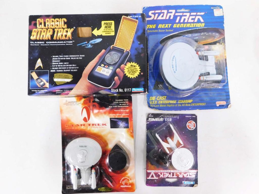 Star Trek Lot incl Classic Communicator, Die Cast U.S.S. Enterprise Starship, (1 of 4)