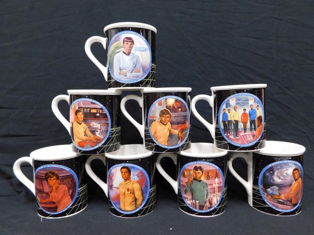 Star Trek Hamilton Mug Collection Set of 8: Star Trek Hamilton Mug Collection Set of 8. Includes Captain Kirk, Enterprise Crew, Checkov, Uhura, Mr Spock, Scotty, Dr. McCoy, Sulu