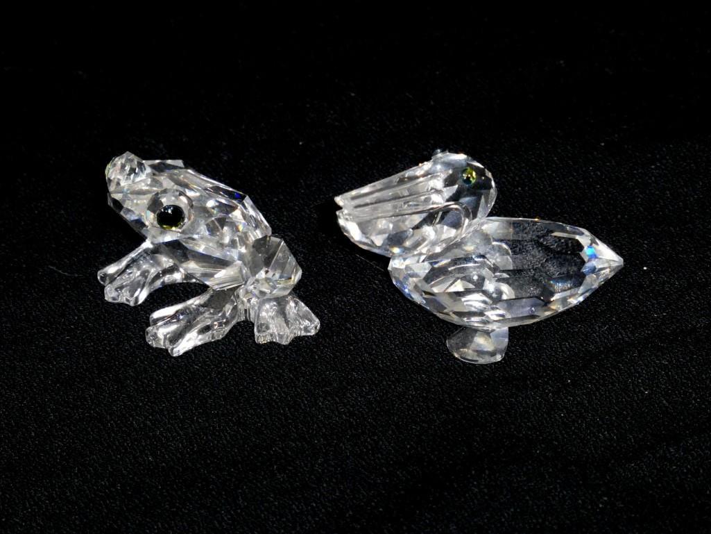 Swarovski Crystal Animals - Frog and Pelican (1 of 5)