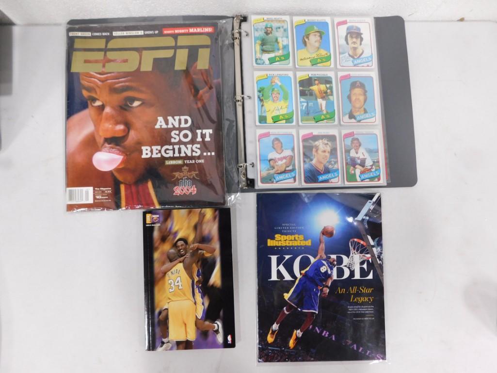 Sports Lot including Old baseball Cards, Kobe LeBron Magazines, etc. (1 of 11)