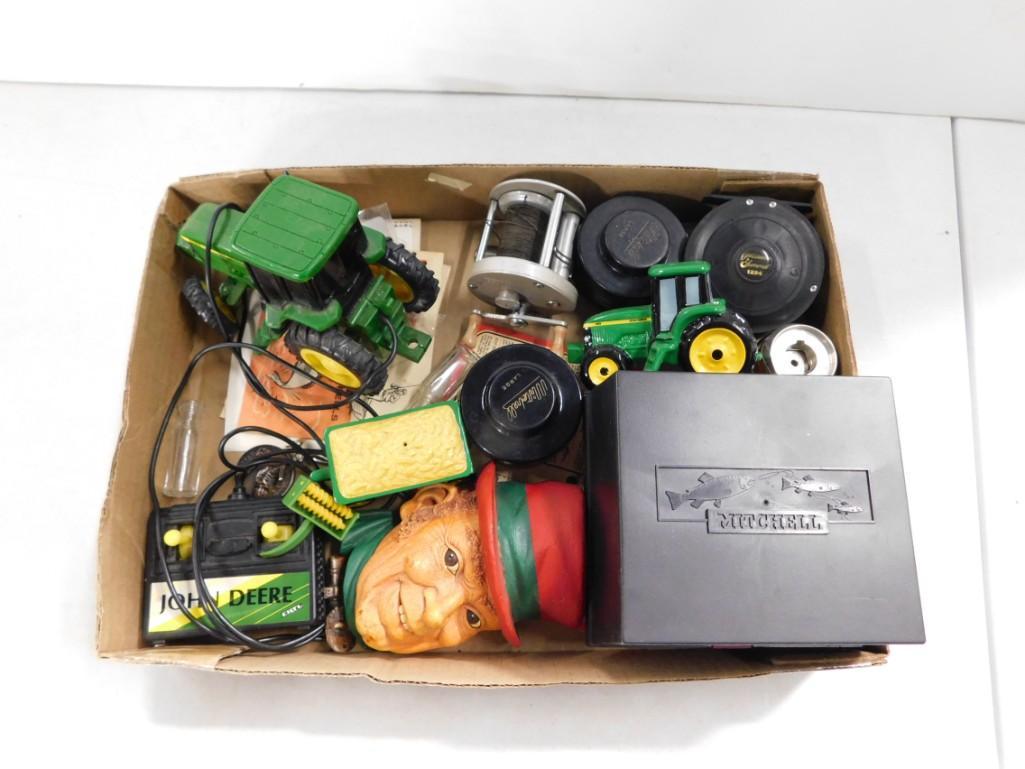 Lot of Smalls incl Toy John Deere Tractor, Fishing Reel, etc (1 of 5)