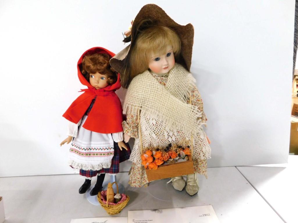1988 Dianna Effner Little Red Riding Hood & Flower Vendor The Pauper Cindy McClure Porcelain Dolls (1 of 10)