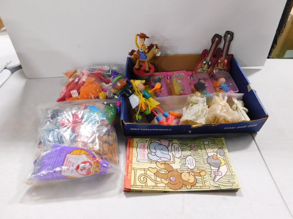 Small Toys Lot incl Disney Toy Story Woody, Beanie Babies, Toots Dolls New in Package, etc: Small Toys Lot incl Disney Toy Story Woody, Beanie Babies, Toots Dolls New in Package, etc