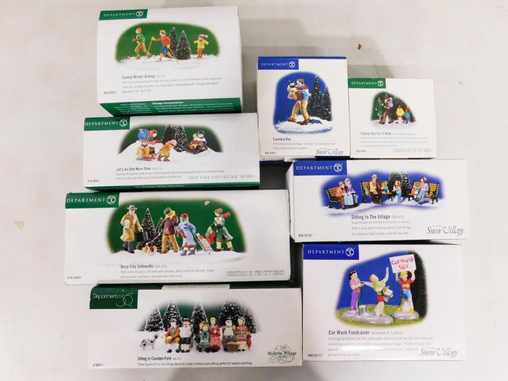 Dept 56 Accessories incl Family Winter Outing, Laundry Day, Let's Go One More Time, (1 of 5)