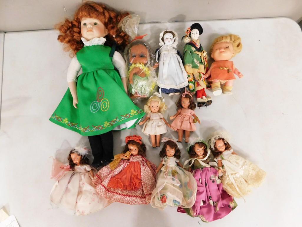 Vtg Doll Lot incl 7 Compo 1940's-1950s Nancy Ann Storybook Dolls , etc (1 of 10)