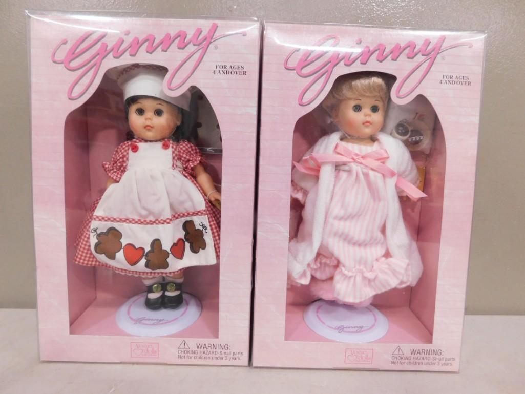 2 Vtg 1995 Vogue Ginny Gingerbread Cookies & Hot Cocoa Dolls NIB: 2 Vintage 1995 Vogue Ginny Gingerbread Cookies & Hot Cocoa Dolls New in Box. 8" jointed 1995 dolls by Vogue dolls. Style #6HP12 & 6HP14. Dolls are new in box