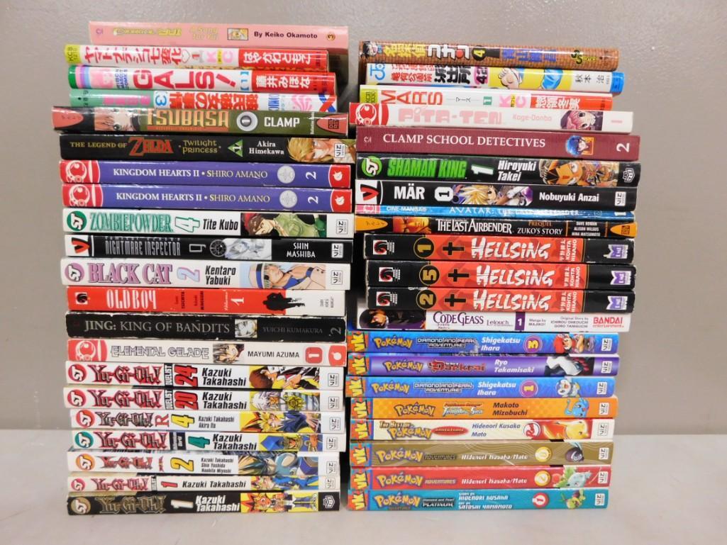 42 Manga Books incl Zombie Powder, Tsubasa, Pita Ten, Shaman King, Pokemon, Hellsing, (1 of 6)