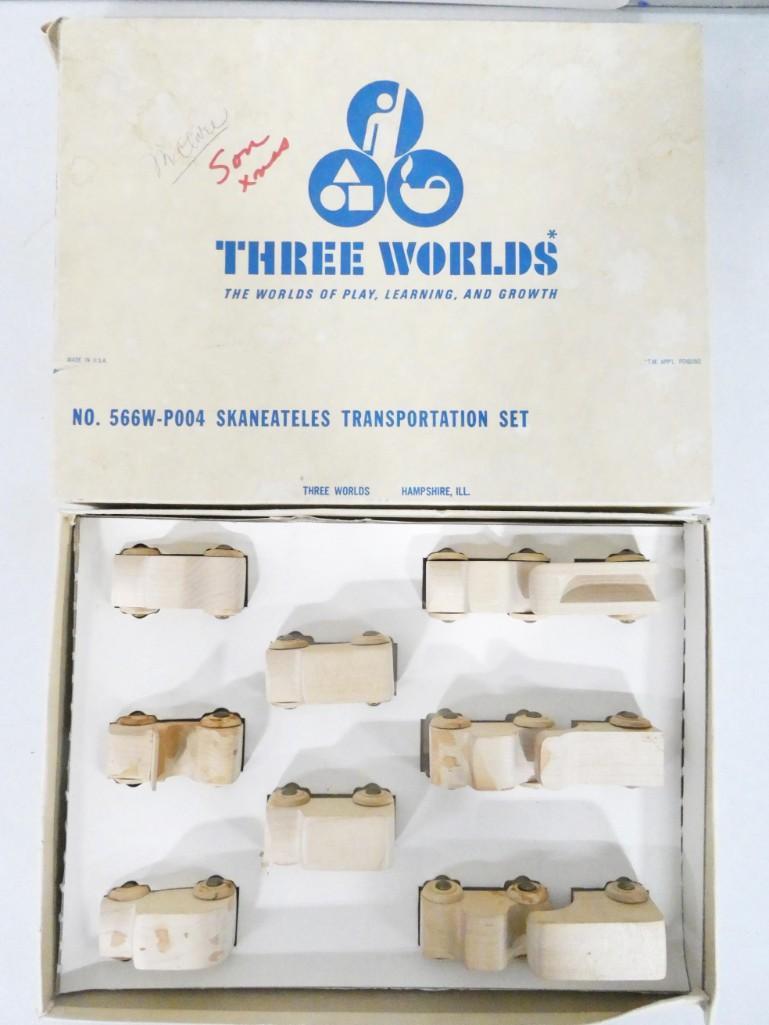 Vintage Three Worlds Skaneateles Transportation Set Toy Cars, Trucks, Vehicles in Original Box (1 of 4)