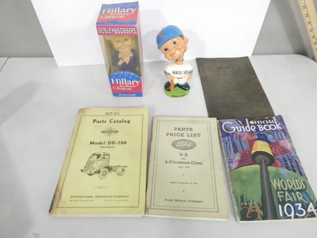 Collectibles incl 1934 World's Fair Guide Book, 1932 Ford Parts Price List, International Model DR-7 (1 of 4)