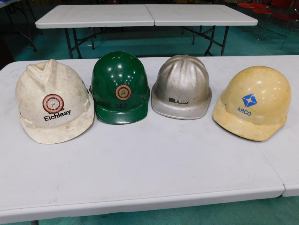 4 Vintage Hard Hats incl Eichleay, Arco, etc: 4 Vintage Hard Hats incl Eichleay, Arco, etc