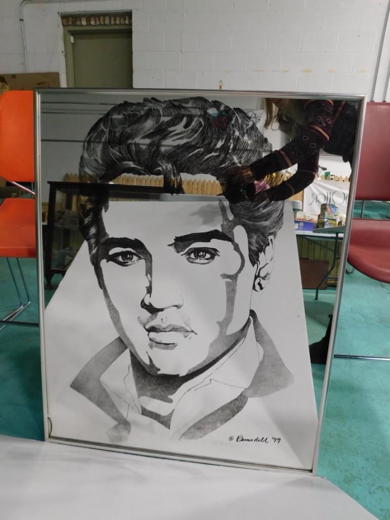 Elvis Presley Mirror Framed 30.5"x24": Elvis Presley Mirror Framed 30.5"x24"