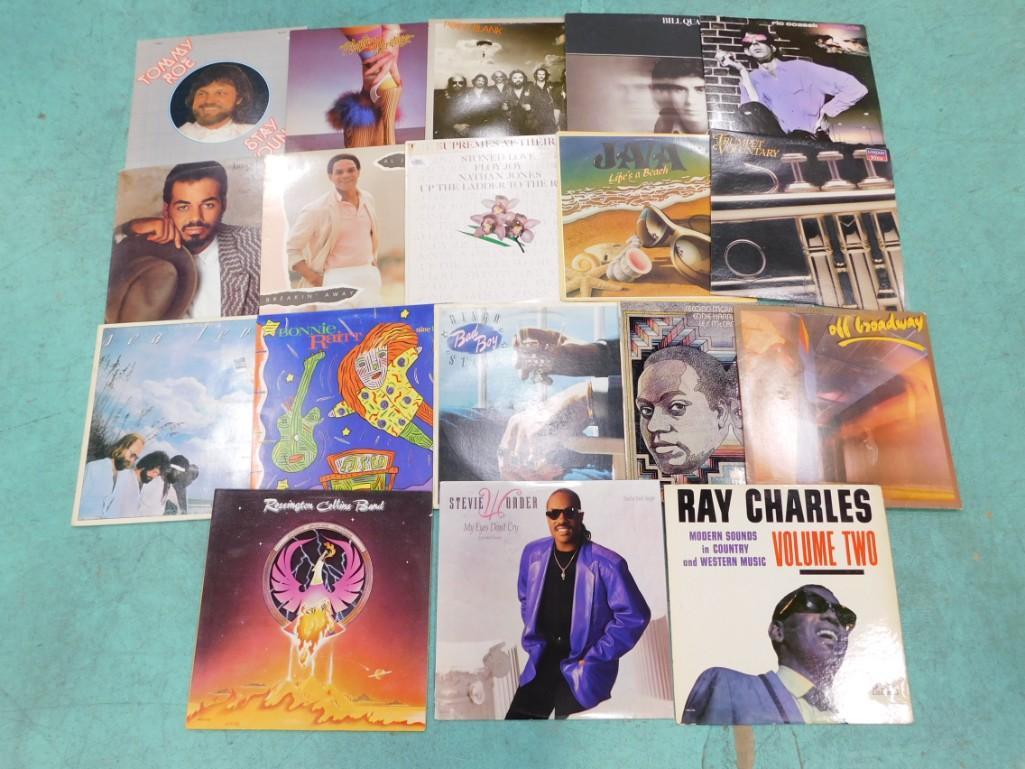 Vinyl LP Records incl Bonnie Raitt, Stevie Wonder, Ray Charles, The Supremes, Ric Ocasek (1 of 4)