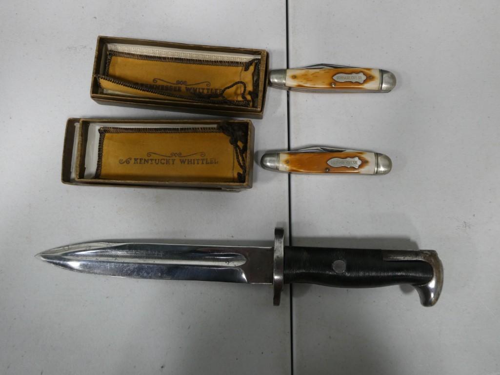 2 Multi-tool pocket knives and a dagger / letter opener (1 of 6)