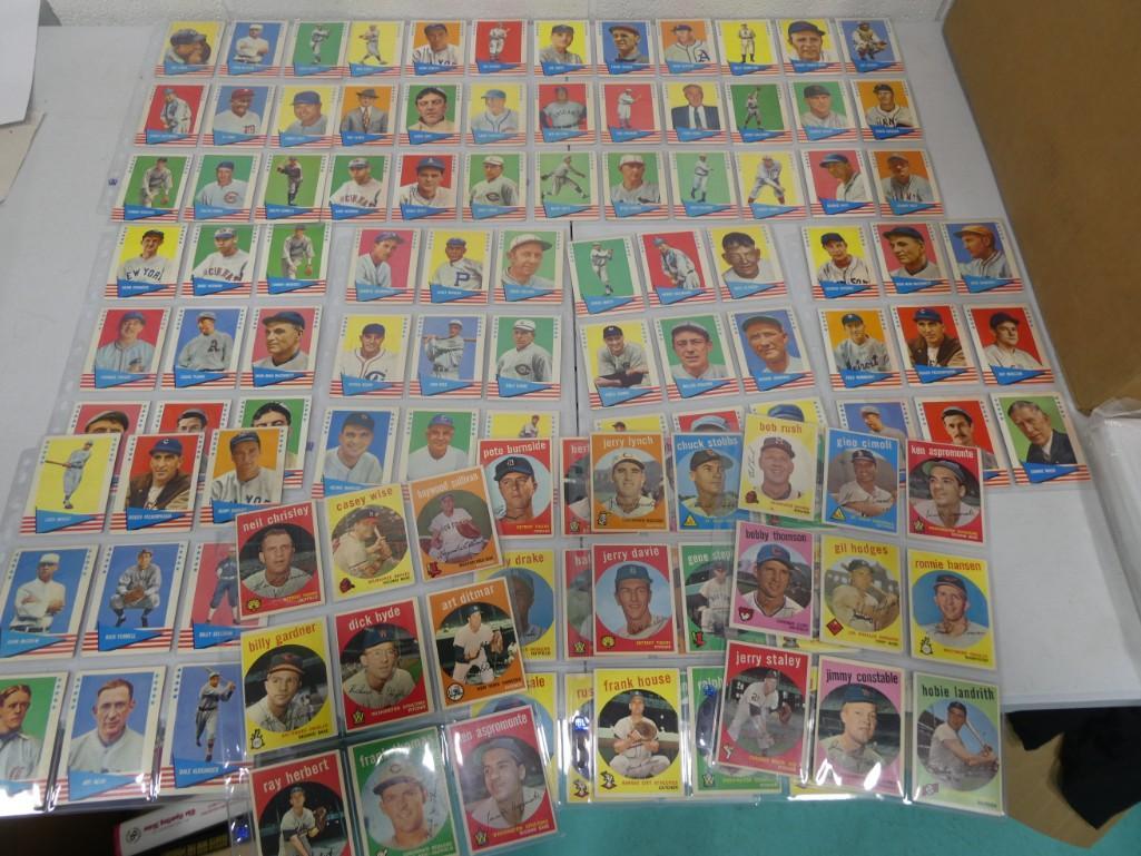 Lot of old Baseball Cards including 1961 Fleer, 1959 Topps Cards, etc. (1 of 8)