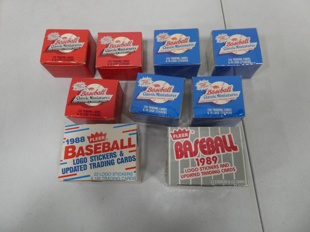 Lot of Baseball Card Sets including Fleer Classic Miniatures, Fleer 1988 and 1989 (1 of 2)