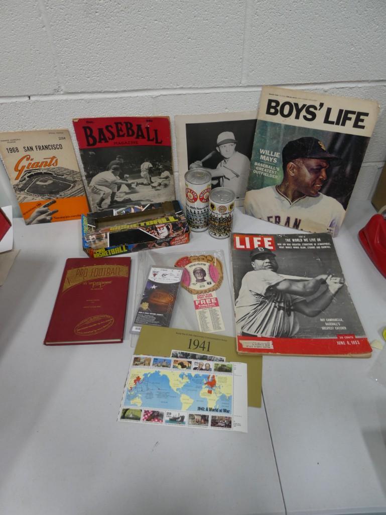 Misc. Sports Lot, etc including Ephemera, Steelers Beer Cans, etc. (1 of 9)