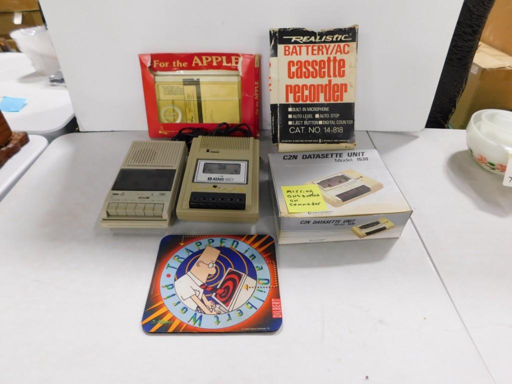 Lot of Vintage Electronics, etc. Including Casette Recorders, Dilbert Mouse Pad - Untested (1 of 7)