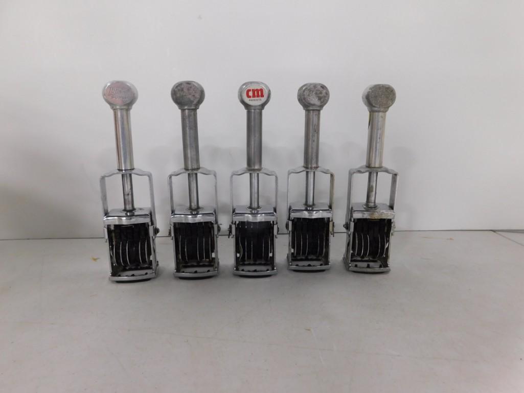 Lot of 5 Vintage Librarian Date Stampers (1 of 5)