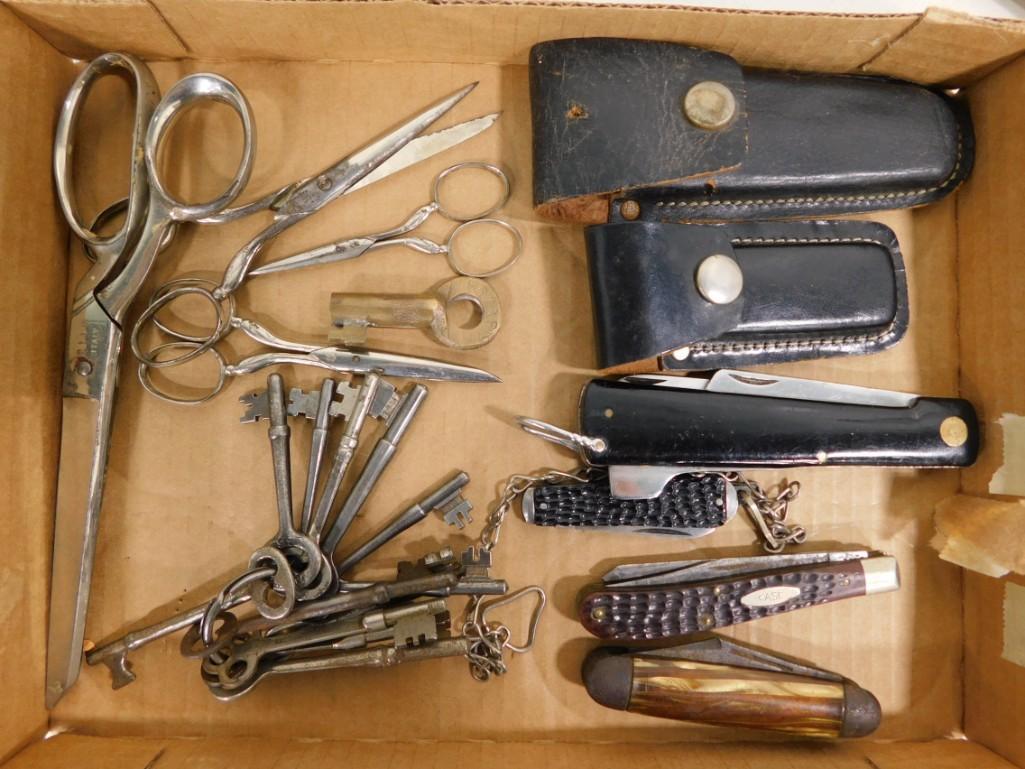 Smalls incl Railroad Key, Pocket Knives, Skeleton Keys, etc (1 of 6)
