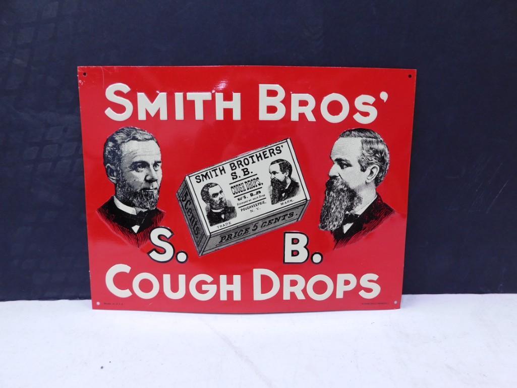 Smith Bros Cough Drops Metal Advertising Sign (1 of 3)