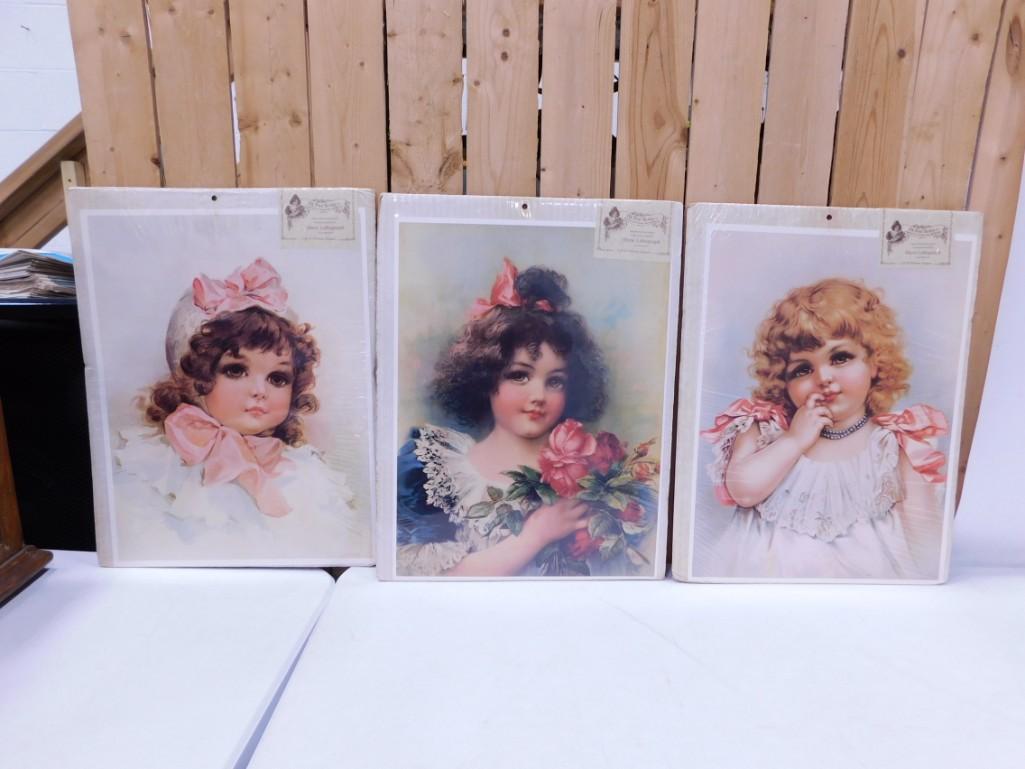 3 Vintage Prints of Girls (1 of 6)
