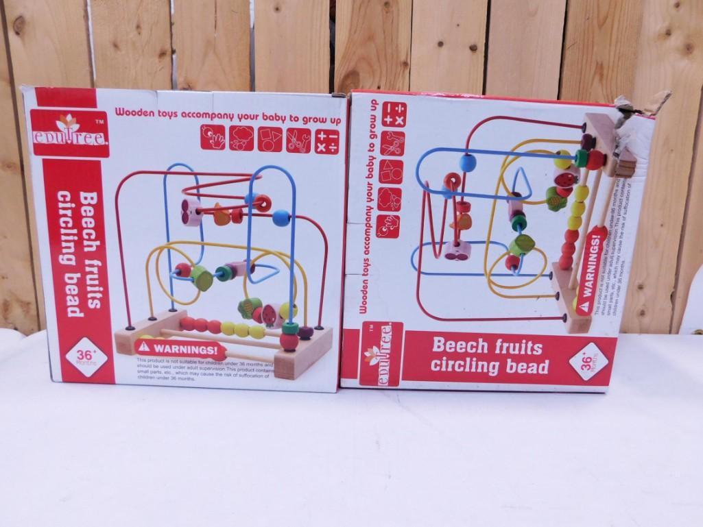 2 New in Box Edutree Beech Fruits Circling Bead Toys: 2 New in Box Edutree Beech Fruits Circling Bead Toys