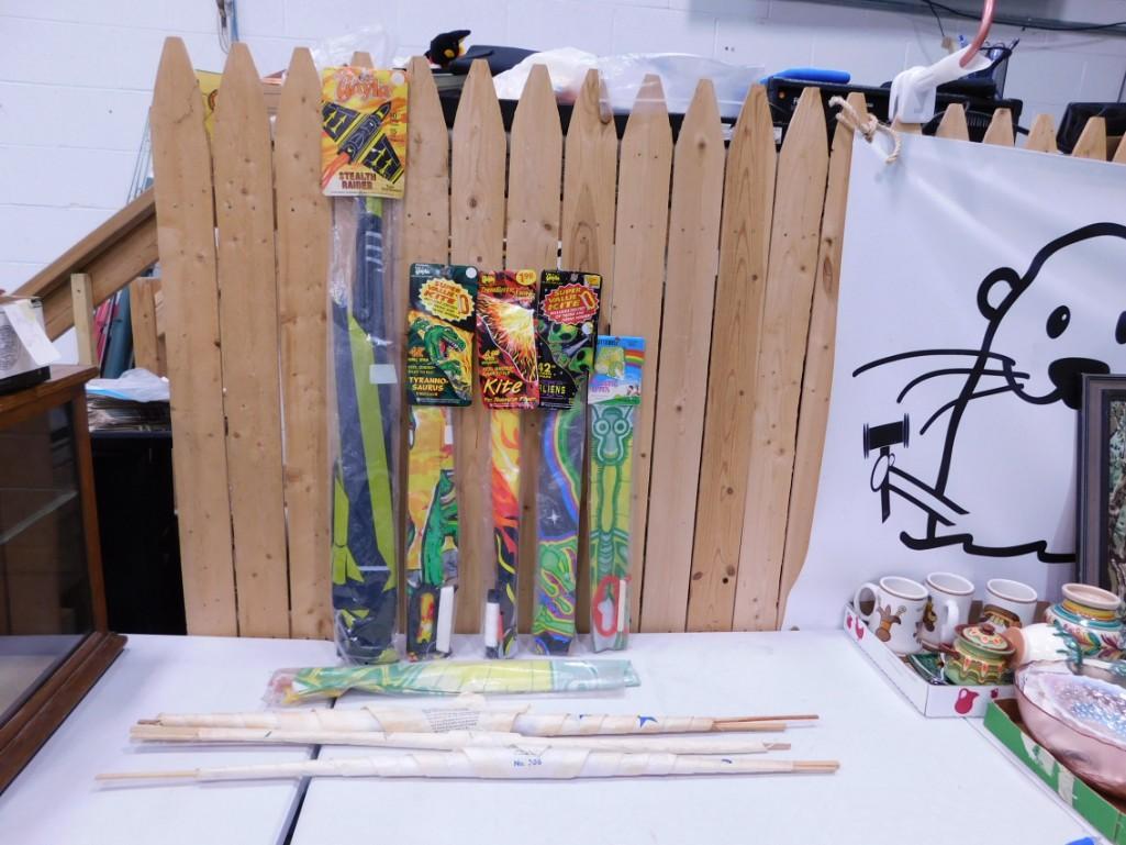 Lot of Kites incl Plastic, Paper, etc.  incl Gayla Stealth Raider (1 of 7)