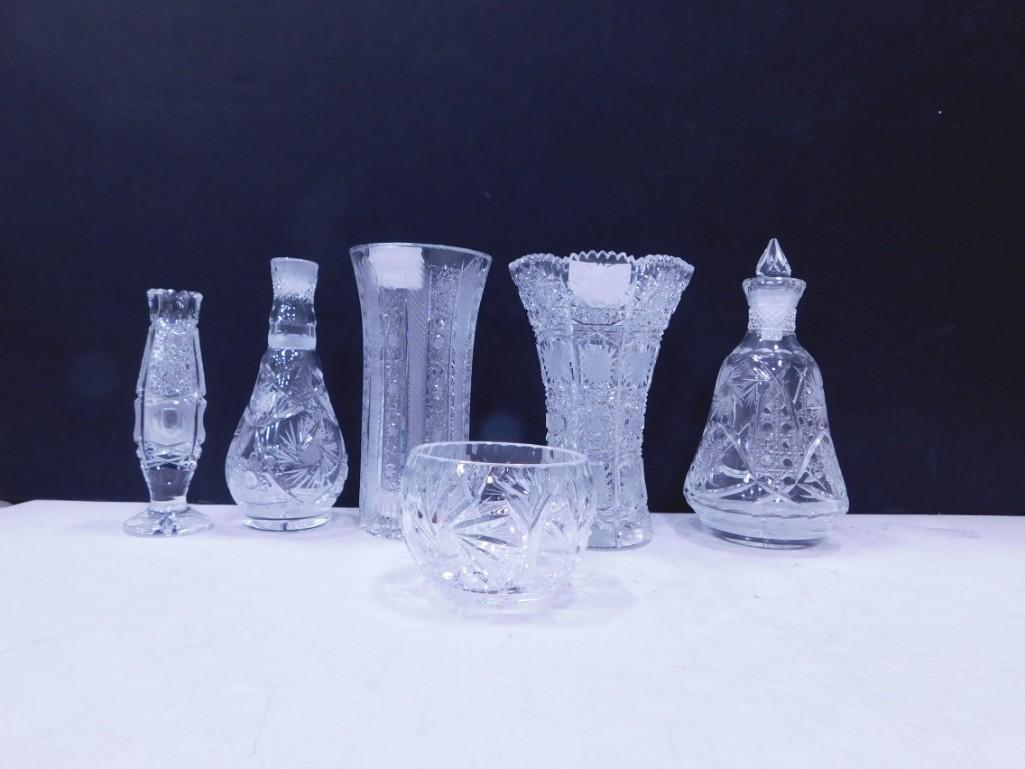 American and Czech Crystal Lot incl Cut Crystal: American and Czech Crystal Lot incl Cut Crystal