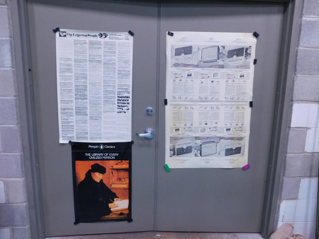 Advertising Poster Lot incl Vintage Radio Ad, The Lettering People Ad, and Penguin Classics Ad: Advertising Poster Lot incl Vintage Radio Ad, The Lettering People Ad, and Penguin Classics Ad