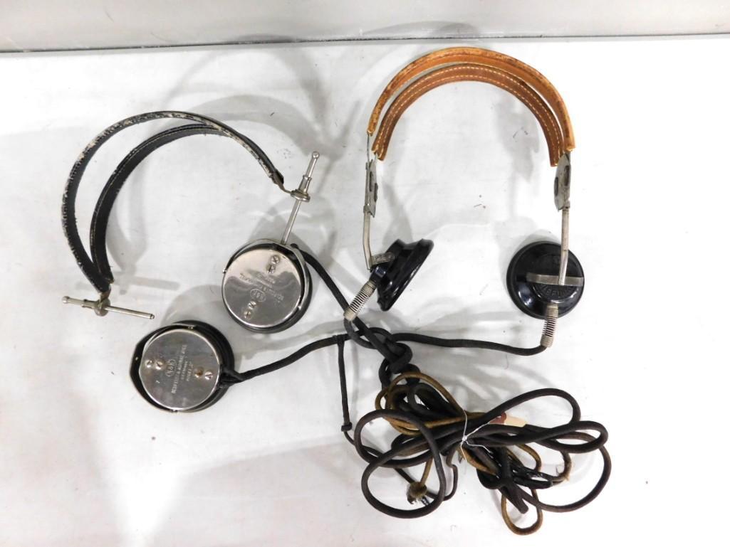 2 Pr of WWII German Headsets (1 of 6)
